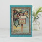 ヴィンテージカスタムアンティークホリデーシーズンズグリーティング シーズンカード (スタンド正面)