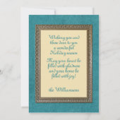 ヴィンテージカスタムアンティークホリデーシーズンズグリーティング シーズンカード (裏面)