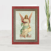 ヴィンテージカスタムアンティークホリデーシーズンズグリーティング シーズンカード (正面)