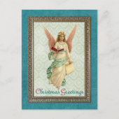 ヴィンテージカスタムアンティークホリデーシーズンズグリーティング ポストカード (正面)