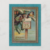 ヴィンテージカスタムアンティークホリデーシーズンズグリーティング ポストカード (正面)