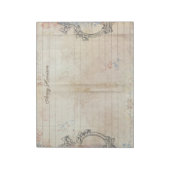 ヴィンテージカスタムアンティークリンドシャビーシックグランジ ノートパッド (回転)