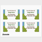 ヴィンテージカスタムアーティチョークディップまたはレシピ 長方形シール (シート)