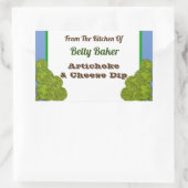 ヴィンテージカスタムアーティチョークディップまたはレシピ 長方形シール (バッグ)