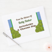 ヴィンテージカスタムアーティチョークディップまたはレシピ 長方形シール (封筒)