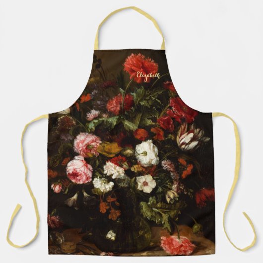 ヴィンテージカスタムアートフラワーフローリスト画家 エプロン (正面)
