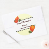 ヴィンテージカスタムオレンジ缶詰シール ラウンドシール (封筒)