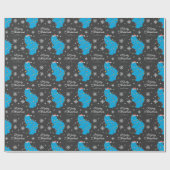 ヴィンテージカスタムクッキーモンスタークリスマス ラッピングペーパー (フラット)