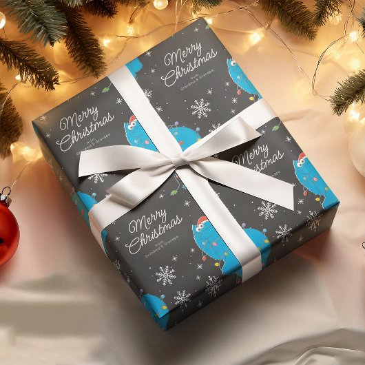 ヴィンテージカスタムクッキーモンスタークリスマス ラッピングペーパー