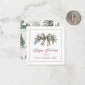 ヴィンテージカスタムクリスマスプレゼントのエンクロージャカード ノートカード (正面/裏面インサイチュ)