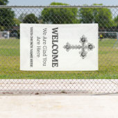 ヴィンテージカスタムクロスチャーチウェルカム 横断幕 (インサイチュ)