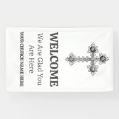 ヴィンテージカスタムクロスチャーチウェルカム 横断幕 (横)