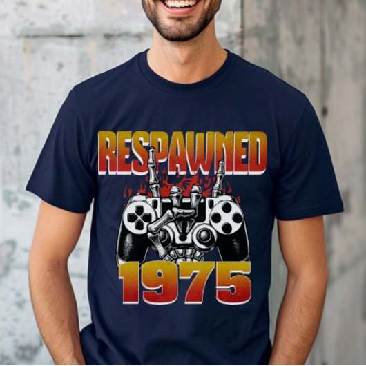 ヴィンテージカスタムゲーマーは1975年50歳の誕生日を再演 Tシャツ