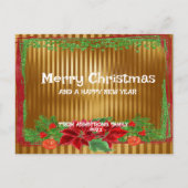 ヴィンテージカスタムゴールデンデザインパーソナライズされた シーズンポストカード (正面)