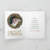 ヴィンテージカスタムサンタクロースクリスマスカードテンプレート シーズンカード (内部)