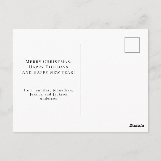 ヴィンテージカスタムサンタクロースディアクリスマス ポストカード (裏面)