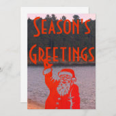 ヴィンテージカスタムサンタグルーヴィホリデーアート シーズンカード (正面/裏面)