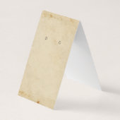 ヴィンテージカスタムシック張りイヤリング表示カード 名刺 (裏面)