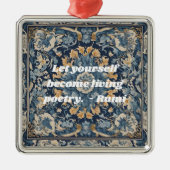 ヴィンテージカスタムタイルnowruzイランの新年ギフト メタルオーナメント (正面)