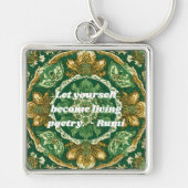 ヴィンテージカスタムタイルNowruzペルシャ新年ギフト キーホルダー (正面)