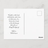 ヴィンテージカスタムターキーパンプキンオータムサンクスギビング ポストカード (裏面)