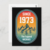 ヴィンテージカスタムバースデー 伝説の山スタイル ポストカード (正面/裏面)