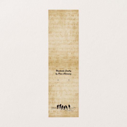 ヴィンテージカスタムバードテントDIYイヤリングディスプレイカード 名刺 (外部フラット)