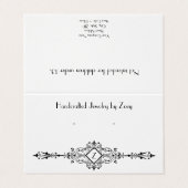 ヴィンテージカスタムパリジャン折り畳みスタッドイヤリングカード 名刺 (外部フラット)