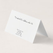 ヴィンテージカスタムパリジャン折り畳みスタッドイヤリングカード 名刺 (裏面)