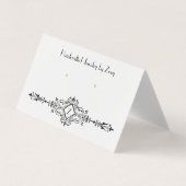 ヴィンテージカスタムパリジャン折り畳みスタッドイヤリングカード 名刺 (正面)