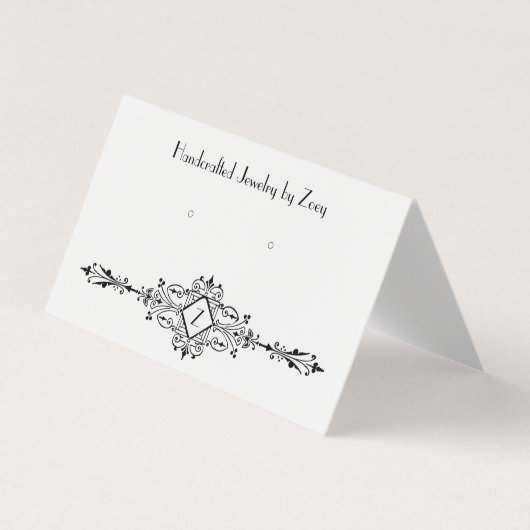 ヴィンテージカスタムパリジャン折り畳みスタッドイヤリングカード 名刺 (正面)