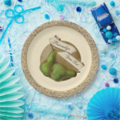 ヴィンテージカスタムパーズシックダマスフルーツエレガント ペーパープレート (パーティー)