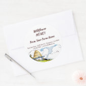 ヴィンテージカスタムビーハイブと雲はちみつ3" ラウンドシール (封筒)