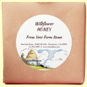 ヴィンテージカスタムビーハイブと雲はちみつ3" ラウンドシール