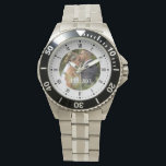 ヴィンテージカスタムファミリーの文字時計の写真 腕時計<br><div class="desc">パートナー素晴らし、夫、または妻への贈り物。フォトウォッチで良いパーソナライズされたを作り、あなたの写真を追加お気に入りの夏休み、旅行、子供、あなたの関係の他の瞬間から写真を素晴らし。黒いローマ数字と編集可能な日付</div>