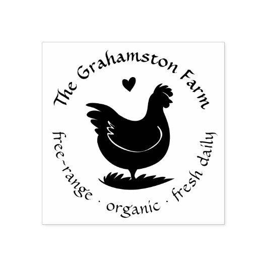 ヴィンテージカスタムファミリーファームチキンクープ名 ラバースタンプ (インプリント)