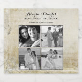 ヴィンテージカスタムフォトコラージュ結婚ズ ビールラベル (シングルラベル)