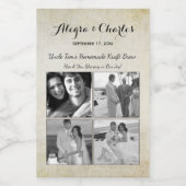 ヴィンテージカスタムフォトコラージュ結婚ズ フードラベル (シングルラベル)