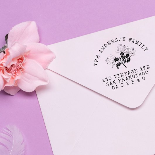 ヴィンテージカスタムフラワーズファミリー名差出人住所 セルフインキングスタンプ