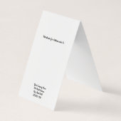 ヴィンテージカスタムフレームのイヤリングジュエリー表示カード 名刺 (裏面)