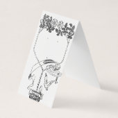 ヴィンテージカスタムフレームのイヤリングジュエリー表示カード 名刺 (正面)