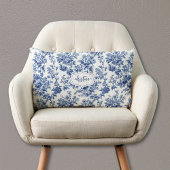 ヴィンテージカスタムフローラネイビーブルートワパーソナライズされたール ランバークッション