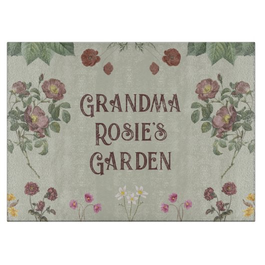 ヴィンテージカスタムフローラパーソナルガーデン カッティングボード (正面)