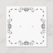 ヴィンテージカスタムフローラフレームイヤリング表示カード コーリングカード (正面)
