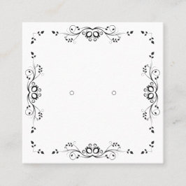 ヴィンテージカスタムフローラフレームイヤリング表示カード コーリングカード