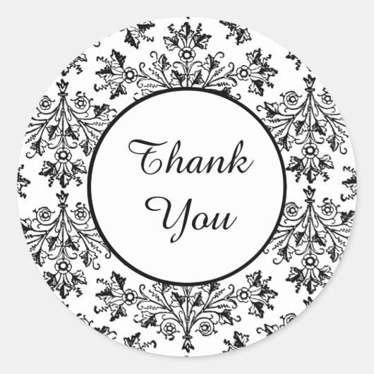 ヴィンテージカスタムフローラルパターンシール ラウンドシール (正面)