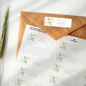 ヴィンテージカスタムフローラ差出人住所ラベル ラベル