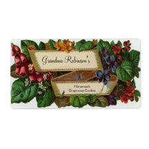 ヴィンテージカスタムフローラ缶詰瓶、クラフトラベル