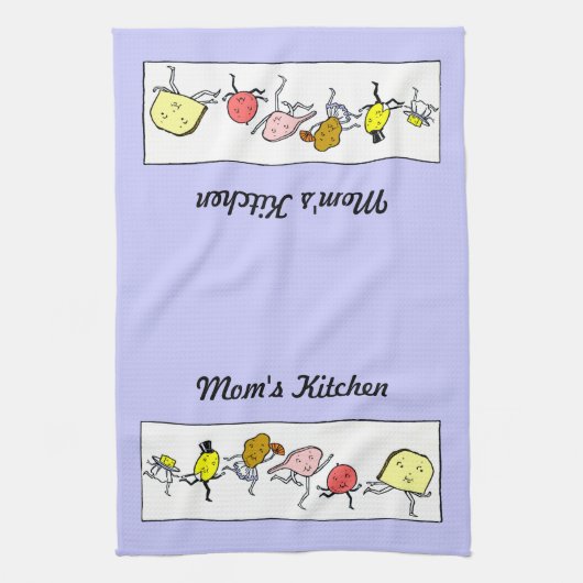 ヴィンテージカスタムフードアートキッチンタオル キッチンタオル (縦)