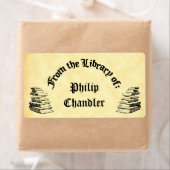 ヴィンテージカスタムブックアートラベルのライブラリ ラベル (インサイチュ)